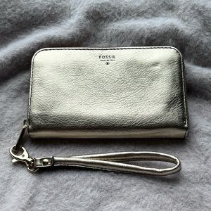 Fossil Gold Wristlet Bag